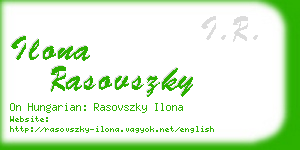 ilona rasovszky business card